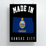 Onyourcases Made In Kansas City Kansas Custom Poster Silk Poster Wall Decor Home Decoration Wall Art Satin Silky Decorative Wallpaper Personalized Wall Hanging 20x14 Inch 24x35 Inch Poster