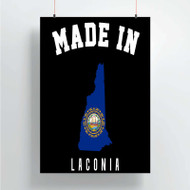 Onyourcases Made In Laconia New Hampshire Custom Poster Silk Poster Wall Decor Home Decoration Wall Art Satin Silky Decorative Wallpaper Personalized Wall Hanging 20x14 Inch 24x35 Inch Poster