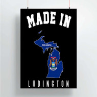 Onyourcases Made In Ludington Michigan Custom Poster Silk Poster Wall Decor Home Decoration Wall Art Satin Silky Decorative Wallpaper Personalized Wall Hanging 20x14 Inch 24x35 Inch Poster