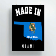 Onyourcases Made In Miami Oklahoma Custom Poster Silk Poster Wall Decor Home Decoration Wall Art Satin Silky Decorative Wallpaper Personalized Wall Hanging 20x14 Inch 24x35 Inch Poster