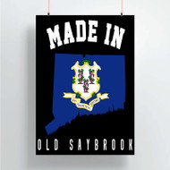 Onyourcases Made In Old Saybrook Connecticut Custom Poster Silk Poster Wall Decor Home Decoration Wall Art Satin Silky Decorative Wallpaper Personalized Wall Hanging 20x14 Inch 24x35 Inch Poster