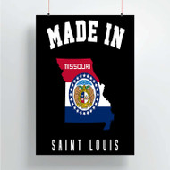 Onyourcases Made In Saint Louis Missouri Custom Poster Silk Poster Wall Decor Home Decoration Wall Art Satin Silky Decorative Wallpaper Personalized Wall Hanging 20x14 Inch 24x35 Inch Poster
