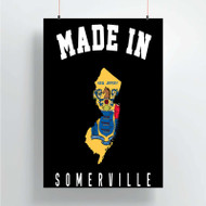 Onyourcases Made In Somerville New Jersey Custom Poster Silk Poster Wall Decor Home Decoration Wall Art Satin Silky Decorative Wallpaper Personalized Wall Hanging 20x14 Inch 24x35 Inch Poster