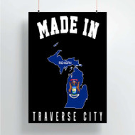 Onyourcases Made In Traverse City Michigan Custom Poster Silk Poster Wall Decor Home Decoration Wall Art Satin Silky Decorative Wallpaper Personalized Wall Hanging 20x14 Inch 24x35 Inch Poster