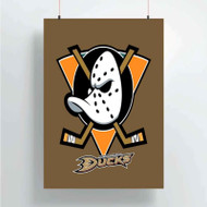 Onyourcases Anaheim Ducks NHL Custom Poster Silk Poster Wall Decor Home Decoration Wall Art Satin Silky Decorative Wallpaper Personalized Wall Hanging 20x14 Inch 24x35 Inch Poster