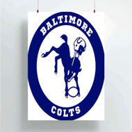 Onyourcases Baltimore Colts NFL Custom Poster Silk Poster Wall Decor Home Decoration Wall Art Satin Silky Decorative Wallpaper Personalized Wall Hanging 20x14 Inch 24x35 Inch Poster