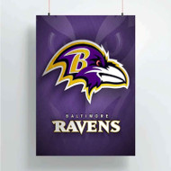 Onyourcases Baltimore Ravens NFL Custom Poster Silk Poster Wall Decor Home Decoration Wall Art Satin Silky Decorative Wallpaper Personalized Wall Hanging 20x14 Inch 24x35 Inch Poster