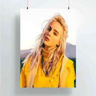 Onyourcases Billie Eilish Custom Poster Silk Poster Wall Decor Home Decoration Wall Art Satin Silky Decorative Wallpaper Personalized Wall Hanging 20x14 Inch 24x35 Inch Poster