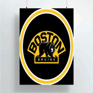 Onyourcases Boston Bruins NHL Custom Poster Silk Poster Wall Decor Home Decoration Wall Art Satin Silky Decorative Wallpaper Personalized Wall Hanging 20x14 Inch 24x35 Inch Poster
