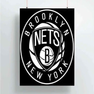Onyourcases Brooklyn Nets NBA Custom Poster Silk Poster Wall Decor Home Decoration Wall Art Satin Silky Decorative Wallpaper Personalized Wall Hanging 20x14 Inch 24x35 Inch Poster