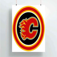 Onyourcases Calgary Flames NHL Custom Poster Silk Poster Wall Decor Home Decoration Wall Art Satin Silky Decorative Wallpaper Personalized Wall Hanging 20x14 Inch 24x35 Inch Poster