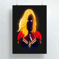 Onyourcases captain marvel Custom Poster Silk Poster Wall Decor Home Decoration Wall Art Satin Silky Decorative Wallpaper Personalized Wall Hanging 20x14 Inch 24x35 Inch Poster