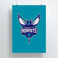 Onyourcases Charlotte Hornets NBA Art Custom Poster Silk Poster Wall Decor Home Decoration Wall Art Satin Silky Decorative Wallpaper Personalized Wall Hanging 20x14 Inch 24x35 Inch Poster