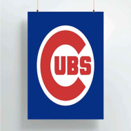 Onyourcases Chicago Cubs MLB Custom Poster Silk Poster Wall Decor Home Decoration Wall Art Satin Silky Decorative Wallpaper Personalized Wall Hanging 20x14 Inch 24x35 Inch Poster