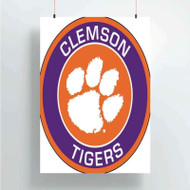 Onyourcases Clemson Tigers Custom Poster Silk Poster Wall Decor Home Decoration Wall Art Satin Silky Decorative Wallpaper Personalized Wall Hanging 20x14 Inch 24x35 Inch Poster