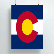 Onyourcases colorado flag Custom Poster Silk Poster Wall Decor Home Decoration Wall Art Satin Silky Decorative Wallpaper Personalized Wall Hanging 20x14 Inch 24x35 Inch Poster