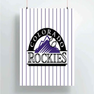 Onyourcases Colorado Rockies MLB Custom Poster Silk Poster Wall Decor Home Decoration Wall Art Satin Silky Decorative Wallpaper Personalized Wall Hanging 20x14 Inch 24x35 Inch Poster