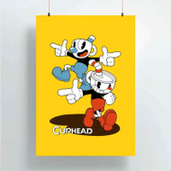 Onyourcases Cuphead Art Custom Poster Silk Poster Wall Decor Home Decoration Wall Art Satin Silky Decorative Wallpaper Personalized Wall Hanging 20x14 Inch 24x35 Inch Poster