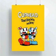 Onyourcases Cuphead Custom Poster Silk Poster Wall Decor Home Decoration Wall Art Satin Silky Decorative Wallpaper Personalized Wall Hanging 20x14 Inch 24x35 Inch Poster