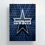 Onyourcases Dallas Cowboys NFL Custom Poster Silk Poster Wall Decor Home Decoration Wall Art Satin Silky Decorative Wallpaper Personalized Wall Hanging 20x14 Inch 24x35 Inch Poster