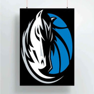 Onyourcases Dallas Mavericks NBA Custom Poster Silk Poster Wall Decor Home Decoration Wall Art Satin Silky Decorative Wallpaper Personalized Wall Hanging 20x14 Inch 24x35 Inch Poster