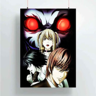 Onyourcases Death Note Anime Custom Poster Silk Poster Wall Decor Home Decoration Wall Art Satin Silky Decorative Wallpaper Personalized Wall Hanging 20x14 Inch 24x35 Inch Poster
