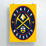 Onyourcases Denver Nuggets NBA Art Custom Poster Silk Poster Wall Decor Home Decoration Wall Art Satin Silky Decorative Wallpaper Personalized Wall Hanging 20x14 Inch 24x35 Inch Poster