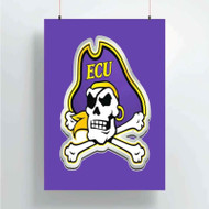 Onyourcases East Carolina Pirates Custom Poster Silk Poster Wall Decor Home Decoration Wall Art Satin Silky Decorative Wallpaper Personalized Wall Hanging 20x14 Inch 24x35 Inch Poster