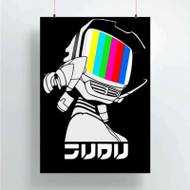 Onyourcases FLCL Canti Broadcast Custom Poster Silk Poster Wall Decor Home Decoration Wall Art Satin Silky Decorative Wallpaper Personalized Wall Hanging 20x14 Inch 24x35 Inch Poster