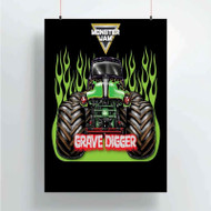 Onyourcases Grave Digger Monster Truck Custom Poster Silk Poster Wall Decor Home Decoration Wall Art Satin Silky Decorative Wallpaper Personalized Wall Hanging 20x14 Inch 24x35 Inch Poster