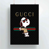 Onyourcases Gucci Snoopy Custom Poster Silk Poster Wall Decor Home Decoration Wall Art Satin Silky Decorative Wallpaper Personalized Wall Hanging 20x14 Inch 24x35 Inch Poster