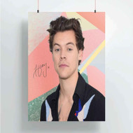 Onyourcases harry styles Art Custom Poster Silk Poster Wall Decor Home Decoration Wall Art Satin Silky Decorative Wallpaper Personalized Wall Hanging 20x14 Inch 24x35 Inch Poster