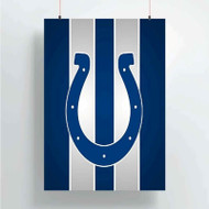 Onyourcases Indianapolis Colts NFL Custom Poster Silk Poster Wall Decor Home Decoration Wall Art Satin Silky Decorative Wallpaper Personalized Wall Hanging 20x14 Inch 24x35 Inch Poster