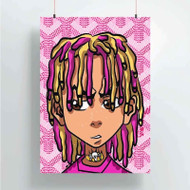 Onyourcases Lil Pump Art Custom Poster Silk Poster Wall Decor Home Decoration Wall Art Satin Silky Decorative Wallpaper Personalized Wall Hanging 20x14 Inch 24x35 Inch Poster