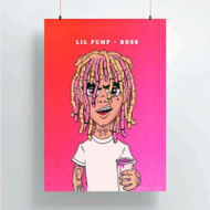 Onyourcases Lil Pump Boss Custom Poster Silk Poster Wall Decor Home Decoration Wall Art Satin Silky Decorative Wallpaper Personalized Wall Hanging 20x14 Inch 24x35 Inch Poster