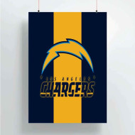 Onyourcases Los Angeles Chargers NFL Custom Poster Silk Poster Wall Decor Home Decoration Wall Art Satin Silky Decorative Wallpaper Personalized Wall Hanging 20x14 Inch 24x35 Inch Poster