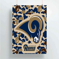 Onyourcases Los Angeles Rams NFL Custom Poster Silk Poster Wall Decor Home Decoration Wall Art Satin Silky Decorative Wallpaper Personalized Wall Hanging 20x14 Inch 24x35 Inch Poster