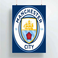 Onyourcases Manchester City FC Custom Poster Silk Poster Wall Decor Home Decoration Wall Art Satin Silky Decorative Wallpaper Personalized Wall Hanging 20x14 Inch 24x35 Inch Poster
