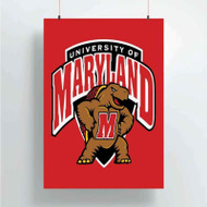 Onyourcases Maryland Terrapins Custom Poster Silk Poster Wall Decor Home Decoration Wall Art Satin Silky Decorative Wallpaper Personalized Wall Hanging 20x14 Inch 24x35 Inch Poster