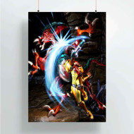 Onyourcases Metroid Samus Returns Custom Poster Silk Poster Wall Decor Home Decoration Wall Art Satin Silky Decorative Wallpaper Personalized Wall Hanging 20x14 Inch 24x35 Inch Poster