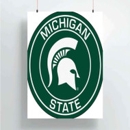 Onyourcases Michigan State Spartans Custom Poster Silk Poster Wall Decor Home Decoration Wall Art Satin Silky Decorative Wallpaper Personalized Wall Hanging 20x14 Inch 24x35 Inch Poster