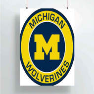 Onyourcases Michigan Wolverines Custom Poster Silk Poster Wall Decor Home Decoration Wall Art Satin Silky Decorative Wallpaper Personalized Wall Hanging 20x14 Inch 24x35 Inch Poster