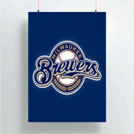 Onyourcases Milwaukee Brewers MLB Custom Poster Silk Poster Wall Decor Home Decoration Wall Art Satin Silky Decorative Wallpaper Personalized Wall Hanging 20x14 Inch 24x35 Inch Poster