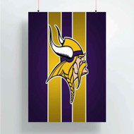 Onyourcases Minnesota Vikings NFL Art Custom Poster Silk Poster Wall Decor Home Decoration Wall Art Satin Silky Decorative Wallpaper Personalized Wall Hanging 20x14 Inch 24x35 Inch Poster