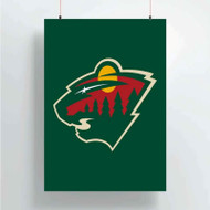 Onyourcases Minnesota Wild NHL Art Custom Poster Silk Poster Wall Decor Home Decoration Wall Art Satin Silky Decorative Wallpaper Personalized Wall Hanging 20x14 Inch 24x35 Inch Poster