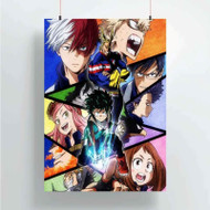 Onyourcases My Hero Academia Custom Poster Silk Poster Wall Decor Home Decoration Wall Art Satin Silky Decorative Wallpaper Personalized Wall Hanging 20x14 Inch 24x35 Inch Poster