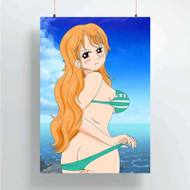 Onyourcases Nami One Piece Custom Poster Silk Poster Wall Decor Home Decoration Wall Art Satin Silky Decorative Wallpaper Personalized Wall Hanging 20x14 Inch 24x35 Inch Poster