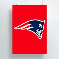 Onyourcases New England Patriots NFL Art Custom Poster Silk Poster Wall Decor Home Decoration Wall Art Satin Silky Decorative Wallpaper Personalized Wall Hanging 20x14 Inch 24x35 Inch Poster