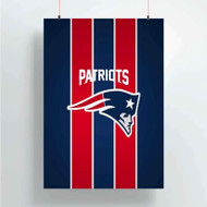 Onyourcases New England Patriots NFL Custom Poster Silk Poster Wall Decor Home Decoration Wall Art Satin Silky Decorative Wallpaper Personalized Wall Hanging 20x14 Inch 24x35 Inch Poster