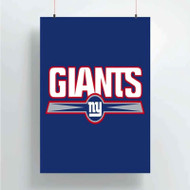Onyourcases New York Giants NFL Art Custom Poster Silk Poster Wall Decor Home Decoration Wall Art Satin Silky Decorative Wallpaper Personalized Wall Hanging 20x14 Inch 24x35 Inch Poster